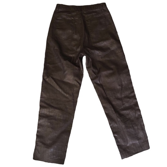 NASTY GAL Brown Faux-Leather Trouser - Picture 2 of 10